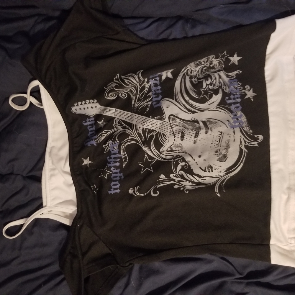 SHEIN Black and White Graphic Tee